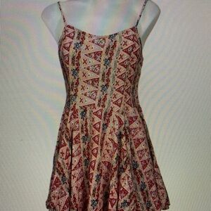 Floral Patterned Spaghetti Strap Dress